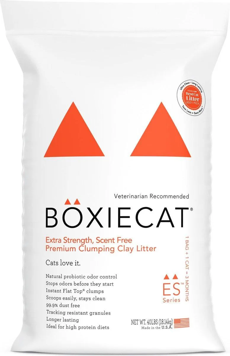 Boxiecat Extra Strength Scent Free Premium Clumping Clay Cat Litter 28lb image 2