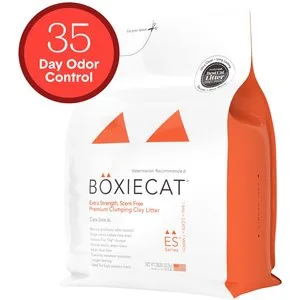 Boxiecat Extra Strength Scent Free Premium Clumping Clay Cat Litter 28lb image 3