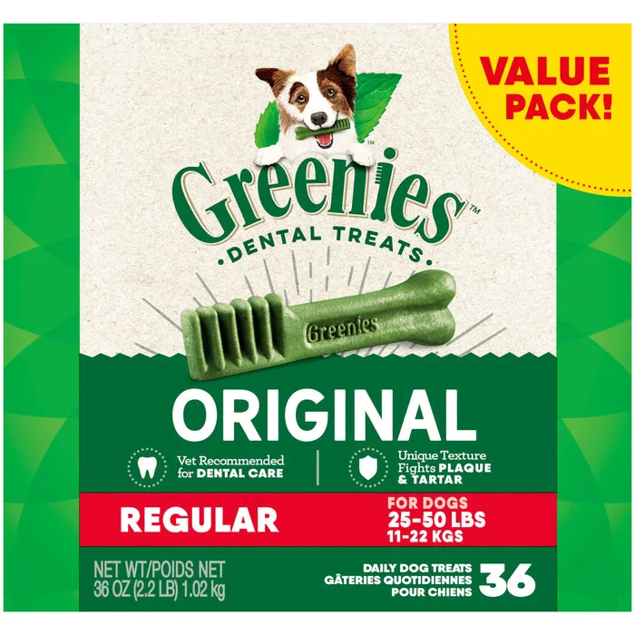 Greenies Original Regular Natural Dental Treats for Dogs 36ct image 2
