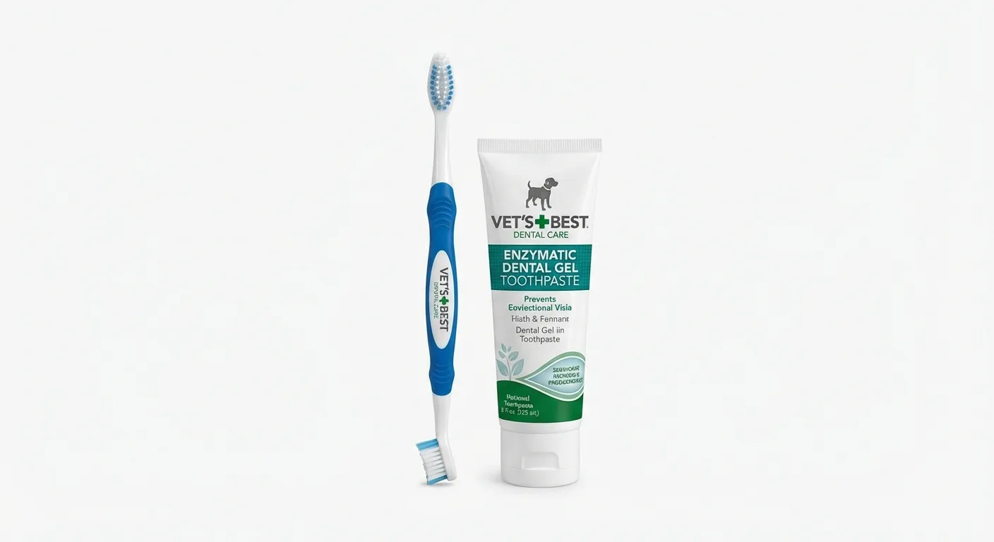 Vet's Best Dog Toothbrush and Enzymatic Toothpaste Set
