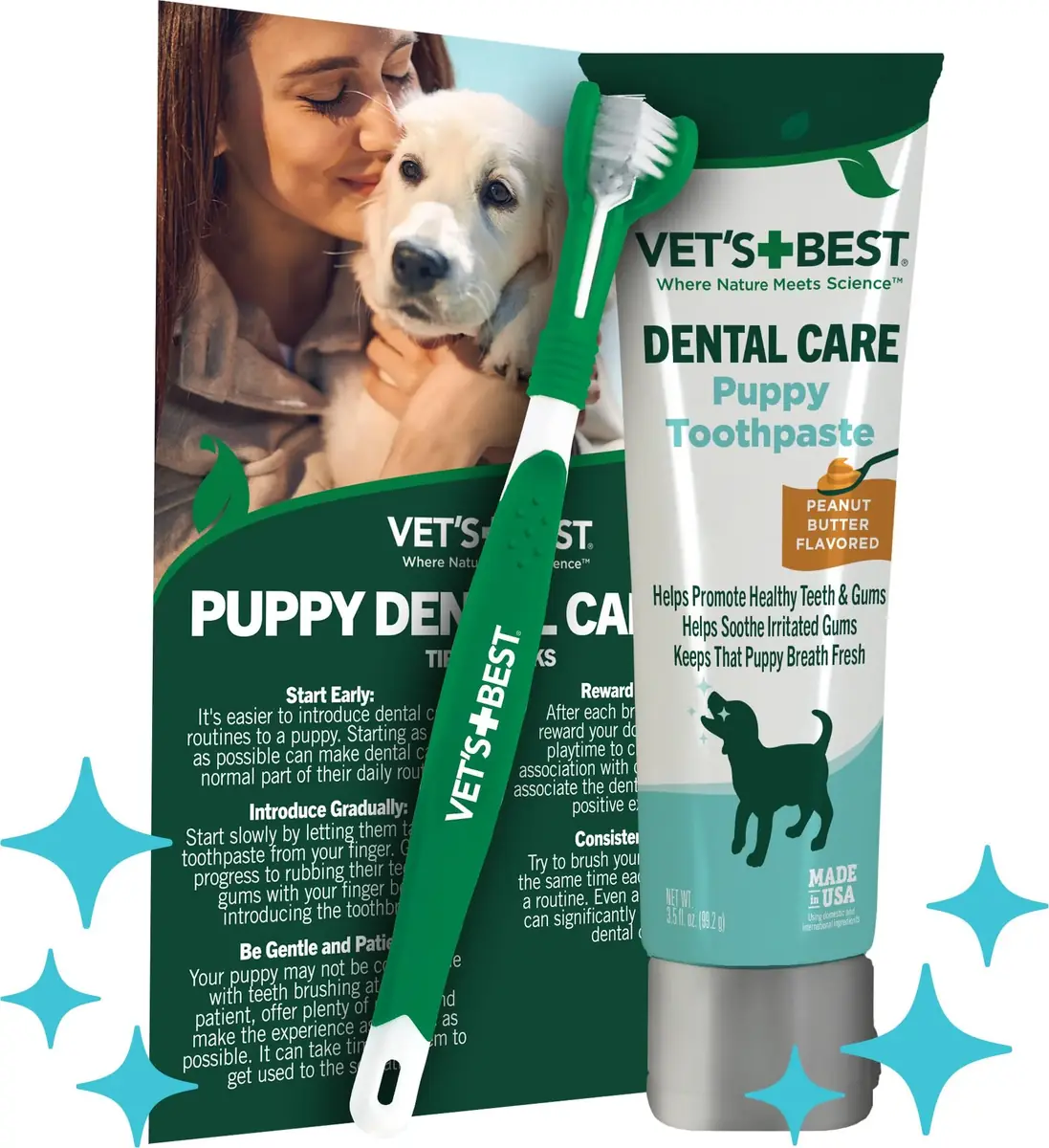 Vet's Best Dog Toothbrush and Enzymatic Toothpaste Set image 3
