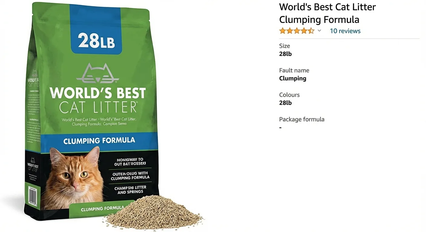 World's Best Cat Litter Clumping Formula 28lb image 2