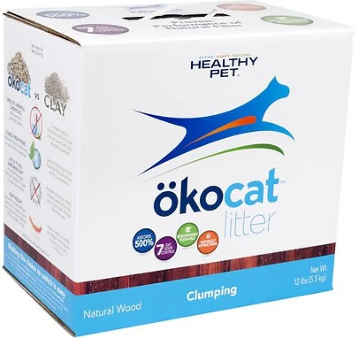 ökocat Natural Wood Clumping Cat Litter 20lb image 2